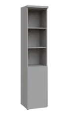 MHN 5 - 4DN3 kancelářská skříň, 1-dveřová/nika, levá, 1820x400x400, šedá